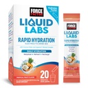 FORCE FACTOR Liquid Labs Elektrolyytit Powder Packets.Tropical Fruit.Hydration Packetit Elektrolyyttiveden valmistukseen, 5 Essential Elektrolyyttejä, Vitamiinit, Minerals ja antioksidantit, 20 Stick Packs