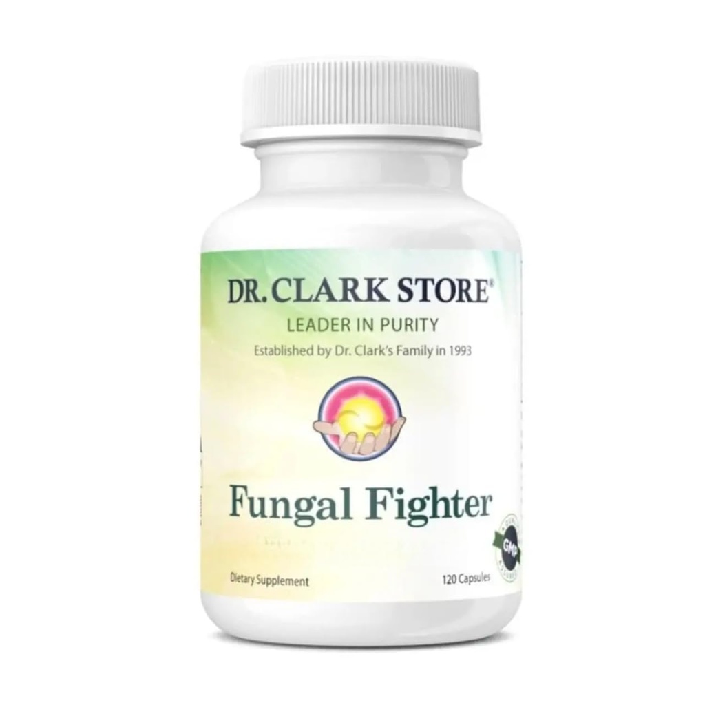 Dr Clark Store Fungal Fighter - 120 kapslar, stöder hälsosam svampbalans och immunsystemsupport