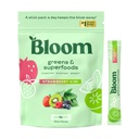Bloom Nutrition Superfood Greens Powder, Divegestive Enzymes with Probiootit ja Prebiootit, Gut Health, Bloating Relief for Women, Klorella, Green Juice Mix w Beet Root Powder, 60 SVG, Mansikka Kiivit