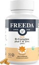 FREEDA Complete B Complex C-vitamiinia ja sinkkiä SCD Oikeudellinen B-vitamiini Complex (B1, B2, B3, B6, B12) ... 250 kasvissyöjän kapselit, sopii kaikille mukaan lukien SCD Diet Seuraajat, Päivittäinen terveystuki