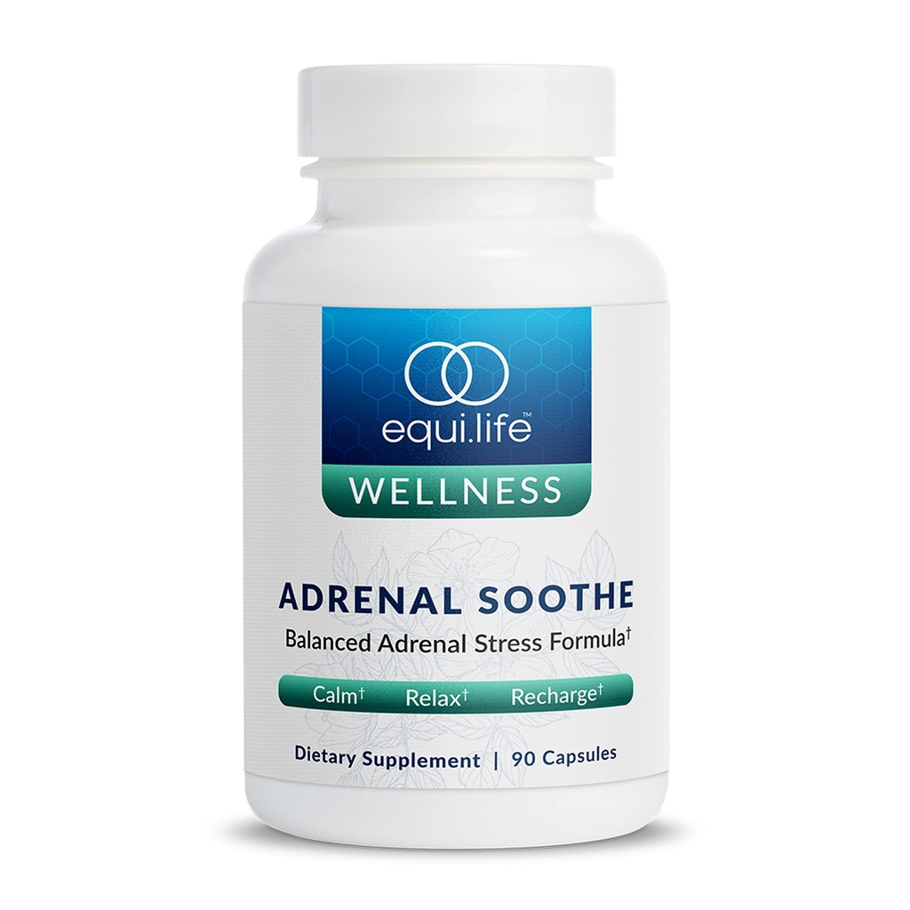Equilife Herbal Support Supplement med Ashwagandha och L-Theanine, designad för daglig övergripande välbefinnande, kosttillskott för män och kvinnor, Gluten Free, Vegan, Dairy Free, Non GMO, 90 kapslar