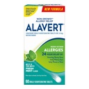 Alavert Allergia 24 tunnin helpotus, tuore minttumaku, suun kautta hajoavat allergiat tabletit, ei-huokoinen antihistamiini, Loratadine 10 mg, 60