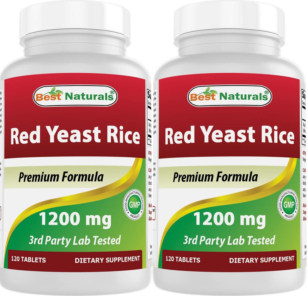 Best Naturals Red Yeast Rice 1200 mg (ei-GMO) 120 tablettia (120.