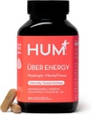 HUM Uber energia lisäravintolisä energia täydentää Ashwagandha juuri, ginseng, B-vitamiinit, B6-vitamiini, B5 ja Adaptogens, lisäravinteet lisämunuaisen väsymys tukea, 60 vegan kapselit