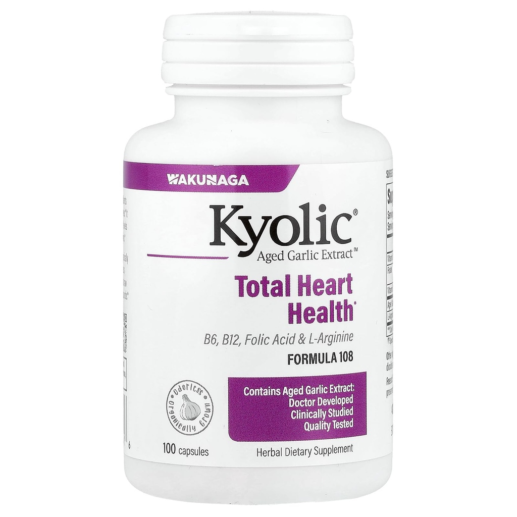 Kyolisk åldrande vitlök extrakt Total Heart Health Formel 108 - 100 kapslar