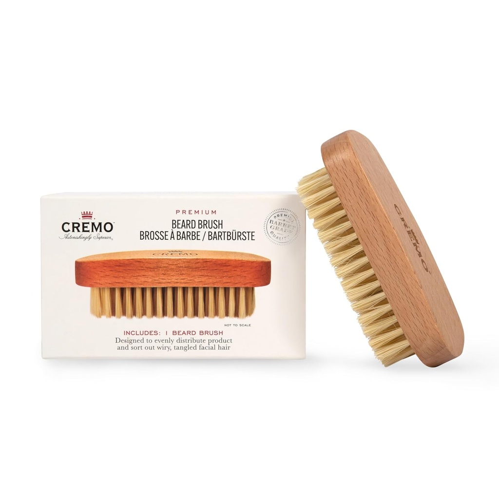 Cremo parta tarvikkeet, 100% Karhu Bristle parta Harja puu kahva - muoto, tyyli ja sulhanen tahansa pituus kasvot hiukset