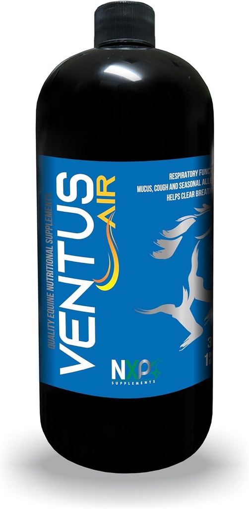 Ventus Air - Andningsstöd Mucus Cough Allergies Supplement för hästar av NXP Supplements - 1 kvart (32 oz)