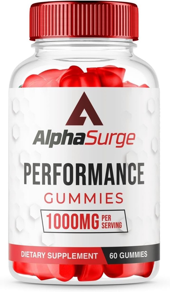 (1 Pack) AlphaSurge Gummies for Mies, Alpha Surge Advanced Formula Gummies 1000 MG Pureskeltava, AlphaSurge Natural Ingredients Gummies (60 Gummies)