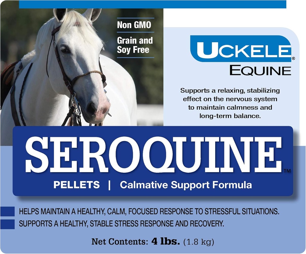 Uckele Seroquine Pellet, Calming Supplement för hästar, 4 lb
