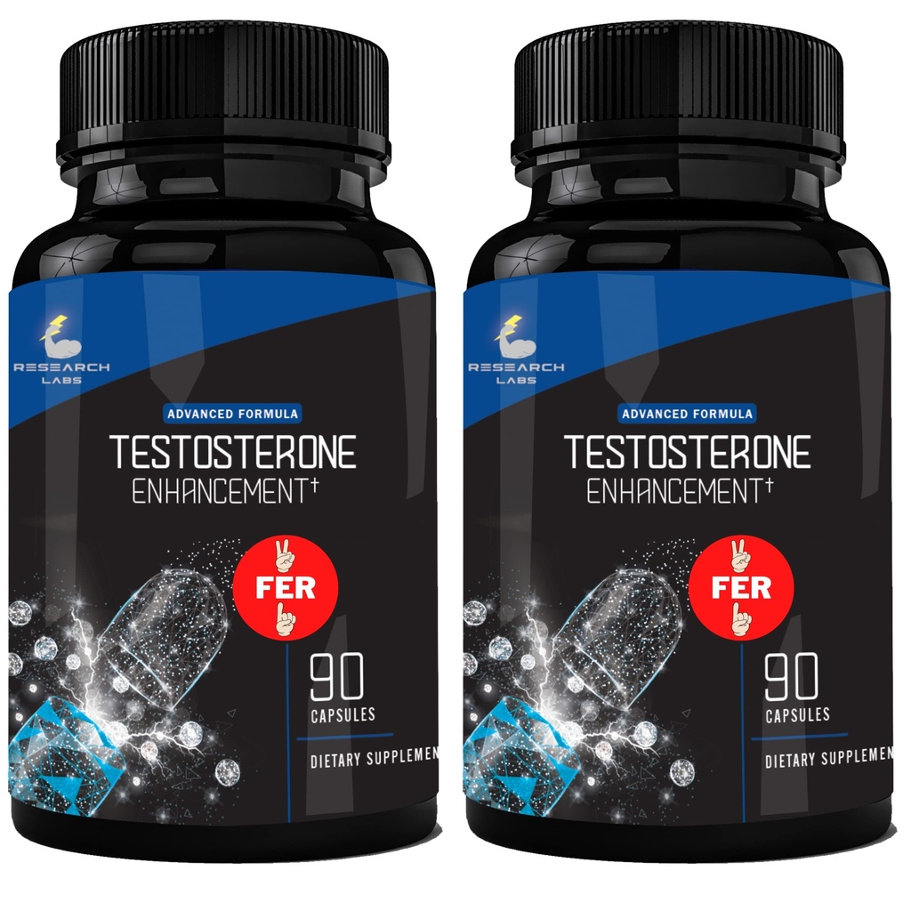 Farmacist Rekommenderad 2 fer 1 Erbjuder 180ct Testosteron Booster Enhancement av Research Labs. Öka Lean Muscle Energy Strength. Saw Palmetto, Tribulus, Tongkat Ali, Horny Goat Weed, Zink