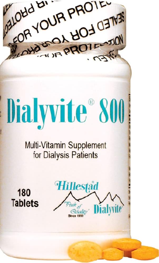 Dialyvite 800 Multi-Vitamin Supplement för Dialyspatienter, 180 tabletter