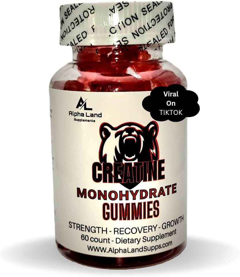 Kreatinmonohydrat Gummies - 5g-30 portioner - Vegan Creatine Gummy Björnar för muskeltillväxt, muskelåterhämtning, träningsåterhämtning, hjärnhälsa - ingen laddande fas - Ingen uppblåsthet