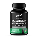 Boswellia Extract och Ashwagandha Capsules 2000 mg - Stark naturlig stöd piller 3 månaders leverans - Consentrated Boswellia Serrata 65% Boswellic syra med Ashwagandha Powder Supplement