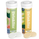 Drinklits Lemon Immuniteetti & Sitruuna-Lime Hydration Tabletit (2) Tube Combo Pack 