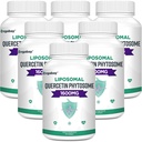 Orgabay Liposomal Quercetin Phytosome 1600 mg,Bromelain 200 mg,Zinc 30 mg,Vitavan C Turmeric 40 mg,Korkein imeytyminen,Quercetin Complex, 360 Softgels