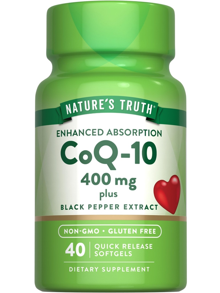 Naturens sanning Q10 400mg | Softgels | Maximal styrka | Hög absorption | Non-GMO & Gluten fri tillägg
