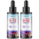 Vitamatic 2 Packs Fast Acting Liquid Vitamin B12 5000 mcg (Methylcobalamin) - Natural Berry Flavor - Sublingual Supplement - Snabbare Absorption - 2 OZ