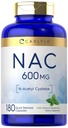 Carlyle NAC N-Acetyl Cysteine 600 mg ... 180 kapselia... Piparminttu...