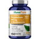 NusaPure Polypodium Nikotinamidi 10:1 Uute, 240 mg vastaten 2 400 mg / Veg Caps - 150 Count (Non-GMO, Soyfree, Bioperine)