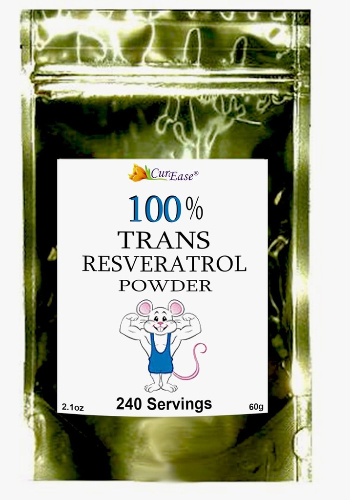 100% ren transveratrolpulver 240 portioner 2.1 oz (60 gram) 250 mg per portioner