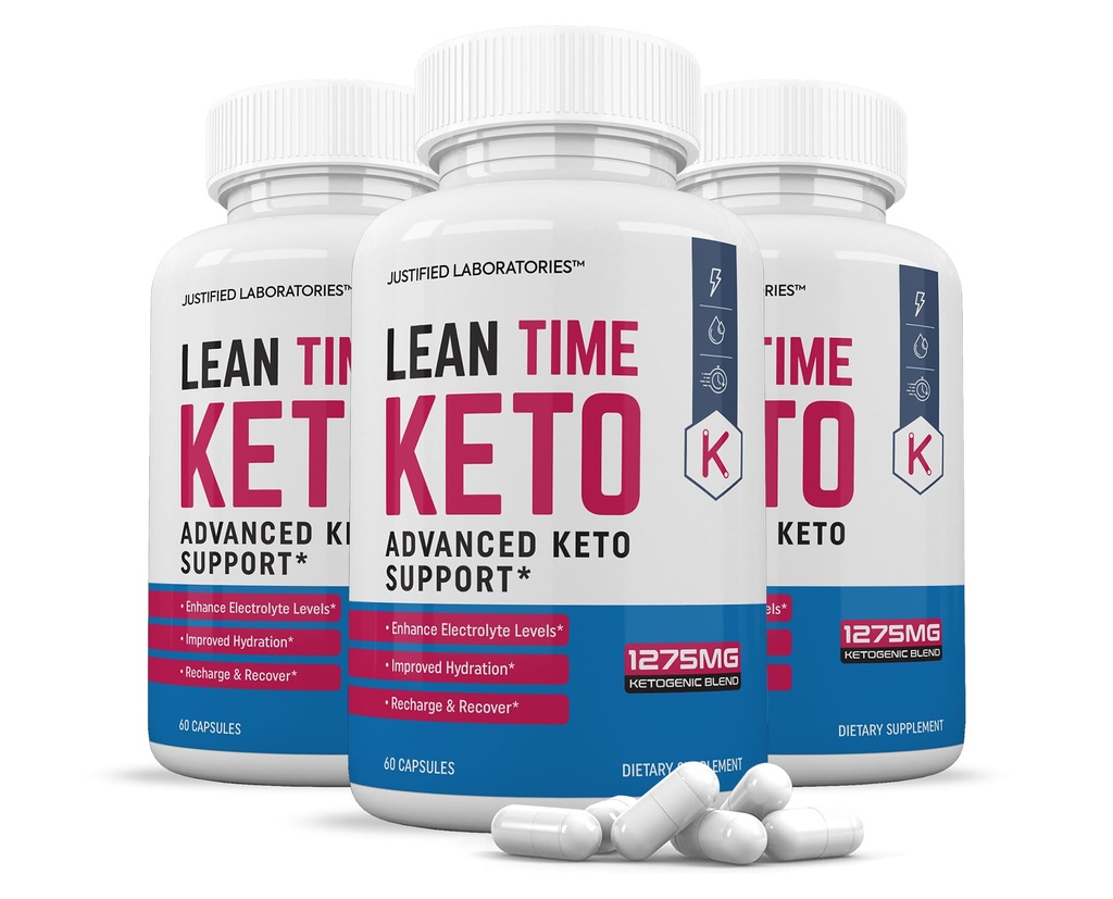 (3 pakkaus) Lean Time Keto pillereitä 1275MG Uusi & Parannettu Formula sisältää Apple Sider Viinietikka Extra Neitsyt Olive Oil Powder Green Tea Leaf 180 kapselia