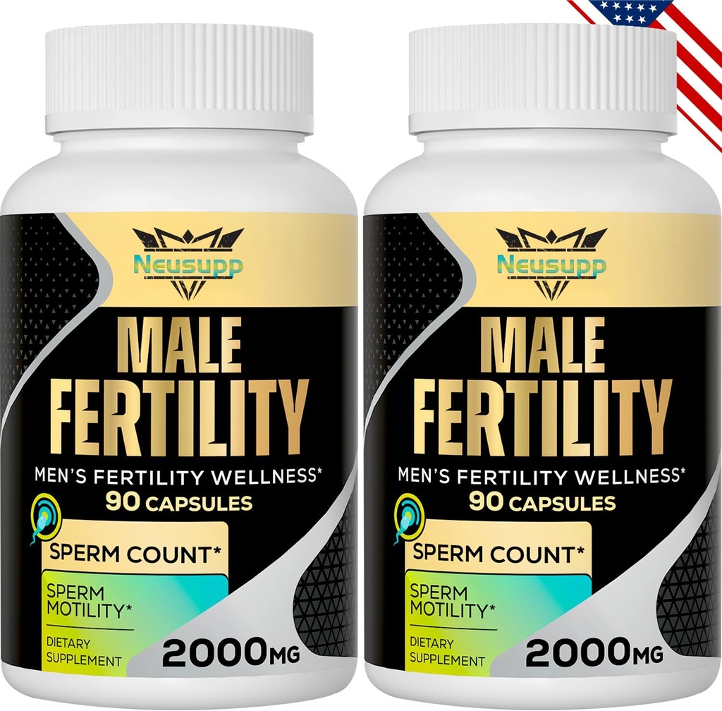 Hedelmällisyys lisäravinteet miehille, mies prenatal vitamiineja - Optimal Siittiöiden määrä, Motiliteetti ja vahvuus, 2000MG Miesten hedelmällisyys täydentää Maca Root for Conception - pakkaukset 2
