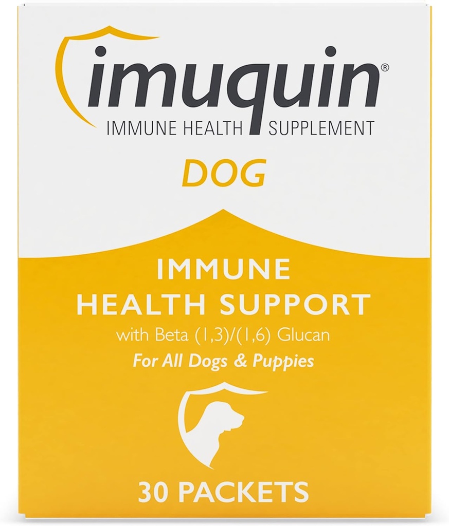 Nutramax Imuquin Immuno Health Supplement Powder koiralle ja koiralle - Beta Glucans, Marine lipidit, vitamiinit ja mineraalit, 30 Packets