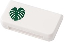 SagaSave Travel Pill Case 3 Compartments Portable Pill Case Dustproof och Moisture-Proof Daily Pill Case Small Pill Box för vitaminer, fiskolja, tillskott (Turtle Leaf)