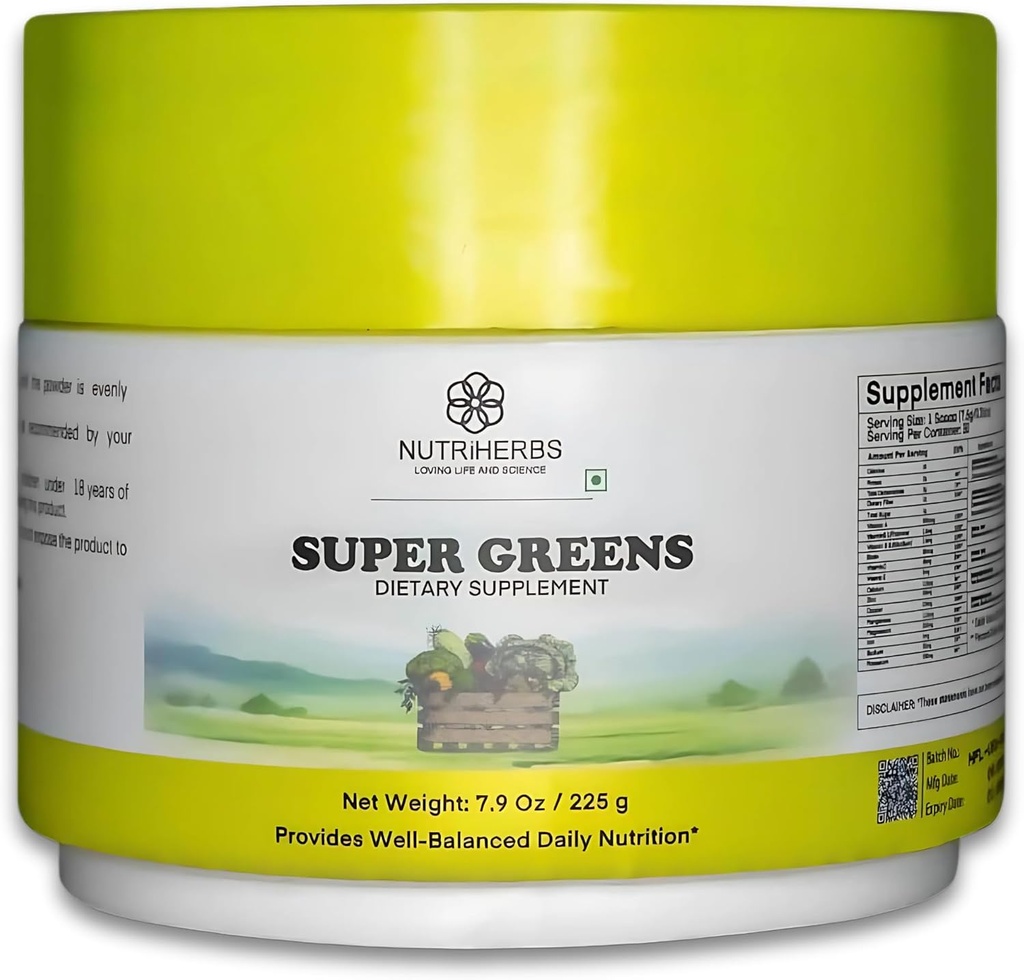 Nutriherbs Super Greens Powder - 225g 