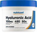 Nutricost Hyaluronic Acid Powder 50 Gram - vesiliukoinen, hienojakoinen jauhe, gluteeniton, muu kuin GMO