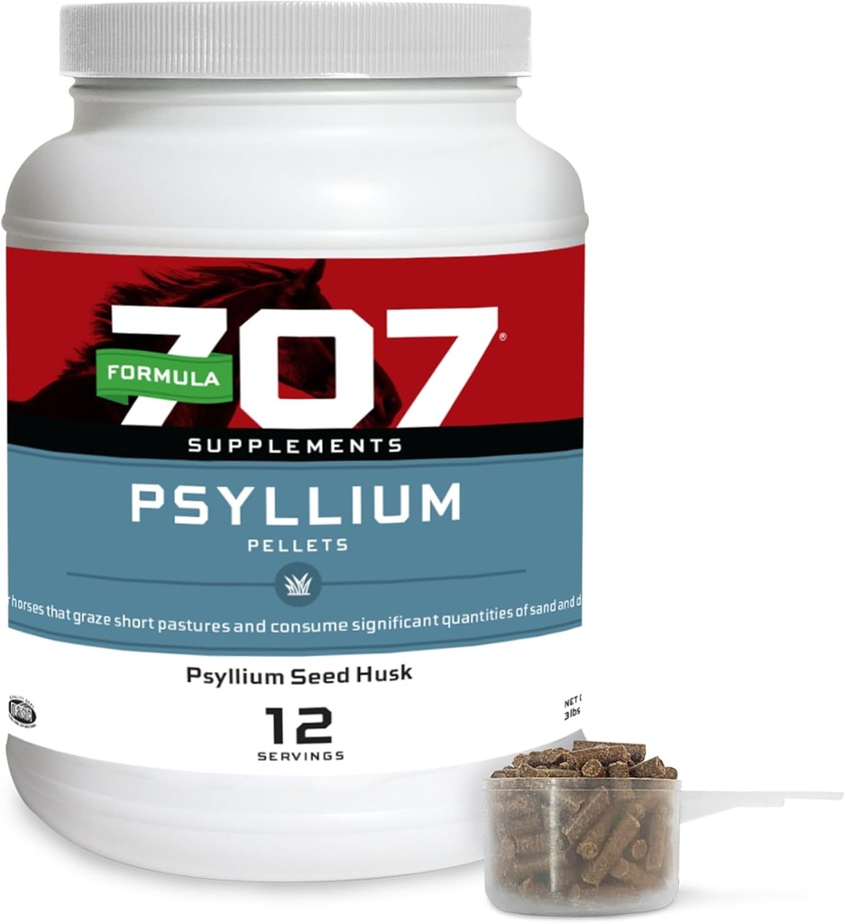 Formula 707 Psyllium Pellets Equine Supplement (3lb Jar - 12 päivän tarjonta)