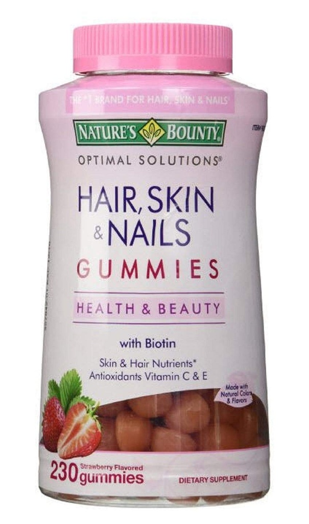 Naturens Bounty Hair Skin och Nails, 230 Gummies, 230 greve av 1)