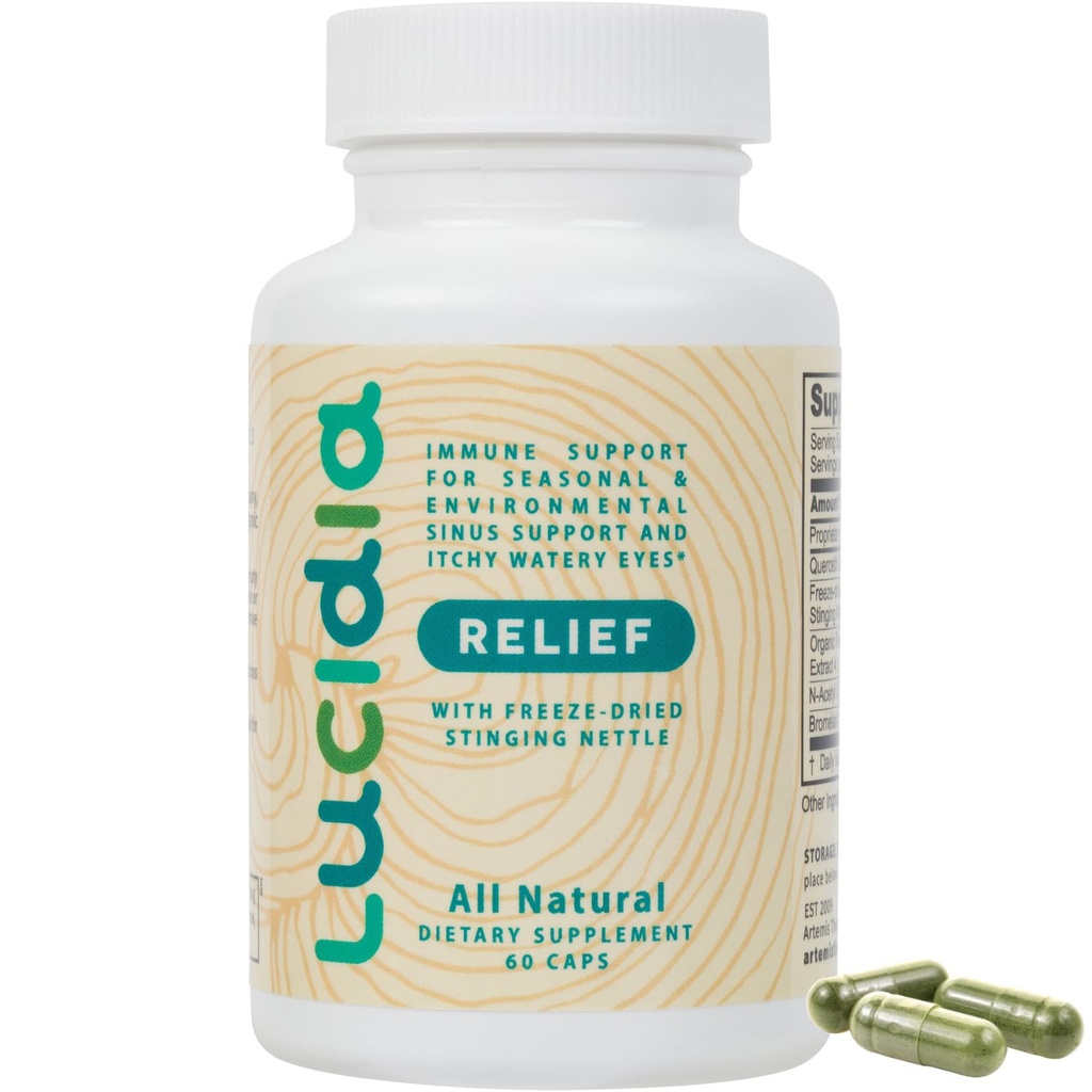 Lucidia Quercetin with NAC, Bromelain, Reishi & Stinging Nettle - Immunosupport & Seasonal Wellness