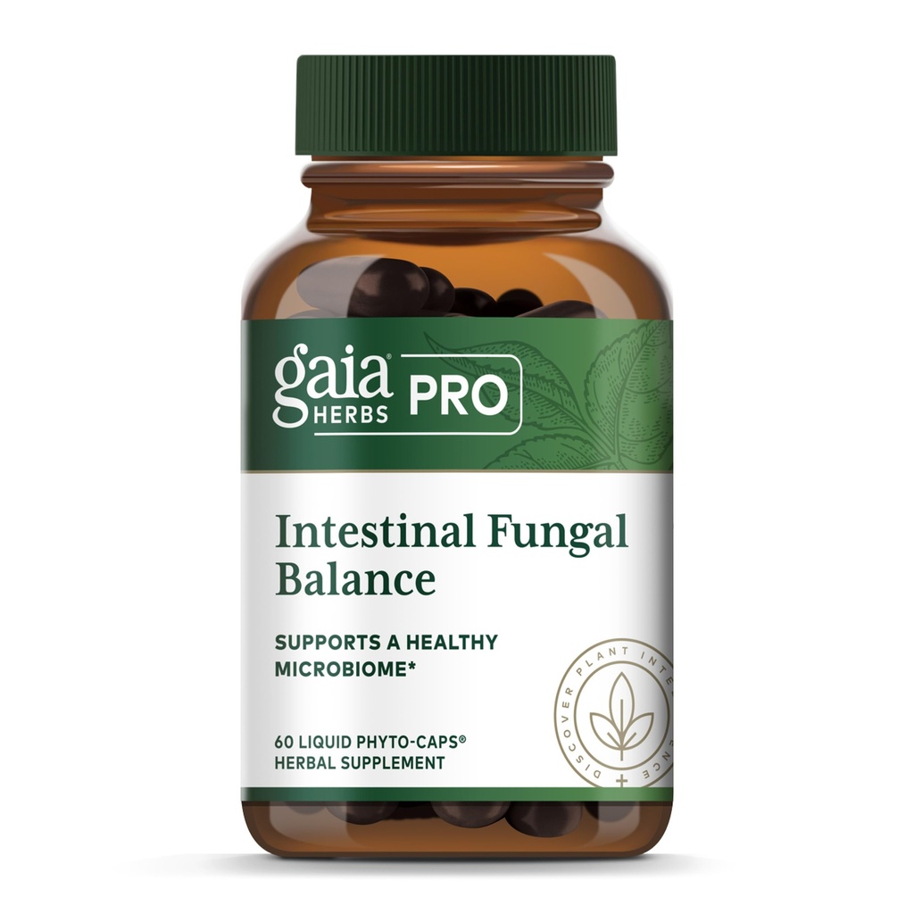 Gaia Herbs Pro Intestinal Fungal Balance - Digestion Support Supplement* - Cleanse Support Supplement* med Holy Basil Leaf, Cinnamon Bark & Oregon Grape Root - 60 Liquid Phyto-Caps (60 portioner)