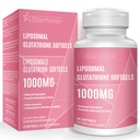 Liposomal Glutatione Softgels 1500MG, Alennettu glutationilisä C-vitamiinilla, parempi imeytyminen, ei-GMO:lla Tehokas antioksidantti terveelle ikääntymiselle, Detox, Immuuniterveys, 60 Softgels