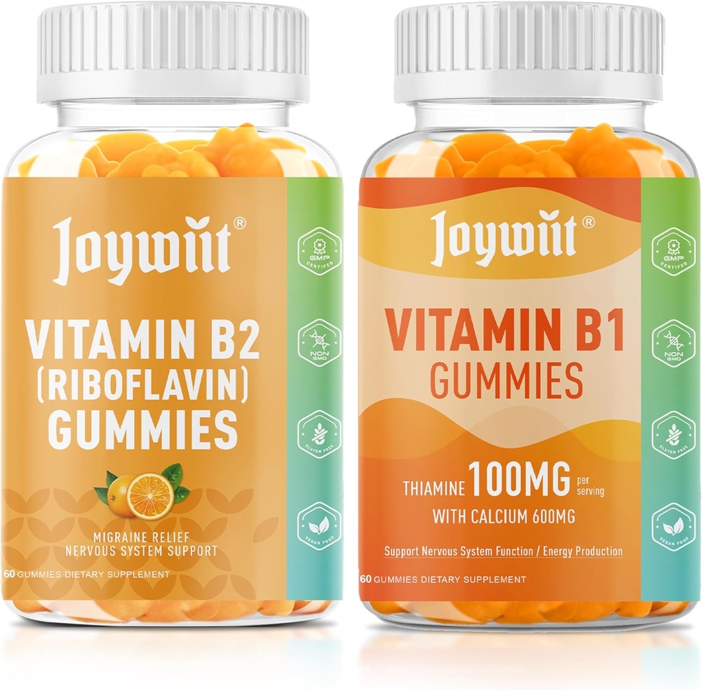 B2-vitamiini 400 mg Gummies ja B1-vitamiini 100 mg Gummies