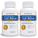 Gut Alive - Allt naturligt stöd för att bekämpa IBS, Heartburn, Acid Indigestion, Acid Reflux, Bloating & Gas. Unik formulering (60 greve av 2)