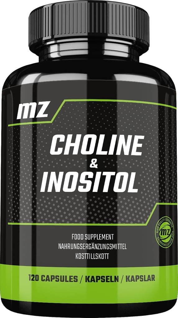 Koliini ja Inositol 1200 mg per tarjoilu - 120 kapselia - 2 kuukautta Supply - Ruokavalio Supplement tukea Mind Clarity ja rentoutumista - MZ
