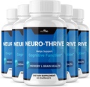 VIVE MD Neuro Thrive Brain Supplement - Virallinen Formula - Neuro Thrive PQQ, Neuro Thrive for Extra Strength with Ginkgo Biloba Extract, Siperian Ginseng Extract (5 pakkaus)