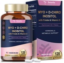 Totaria Inositoli täydennysosa naisille D3-vitamiini, Folaatti, 40:1 Ratio Myo-Inositol 3000 mg & D-Chiro Inositol 75 mg Complex, B8-vitamiini Inositoli täydennysosa naisten hiukset, kynsien, ihon terveys