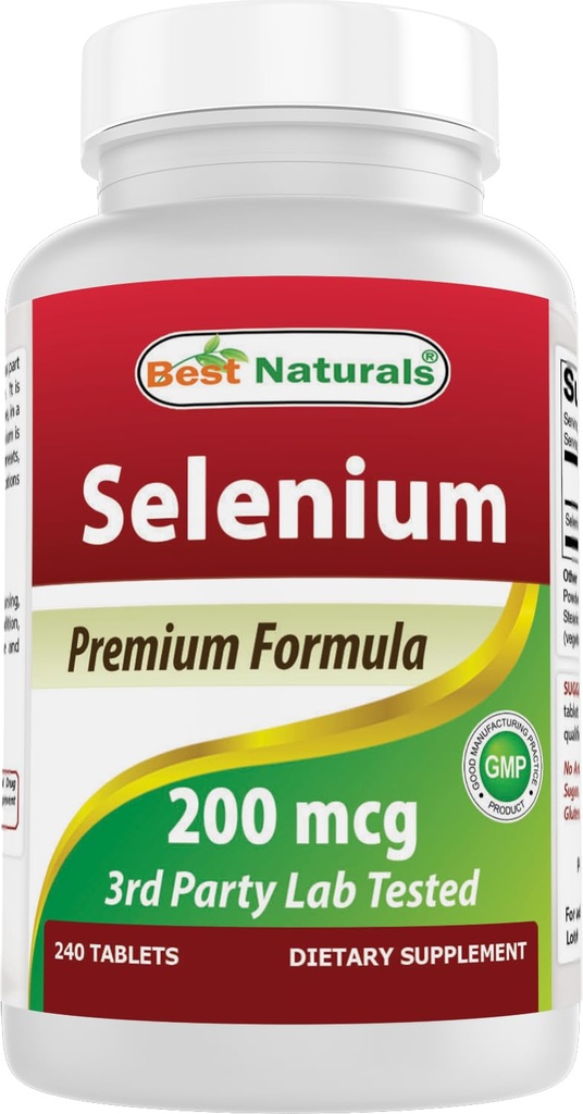 Bästa natur Selen 200 mcg Supplement, 240 greve