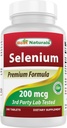 Bästa natur Selen 200 mcg Supplement, 240 greve