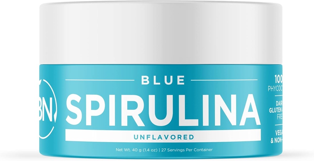 Blue Spirulina Powder Organic - USDA Certified - RAW Nutrient Dense Yli 70% Protein Per Serving - Purest Source Vegan Protein - Superfood - Rikas vitamiineja ja kivennäisaineita