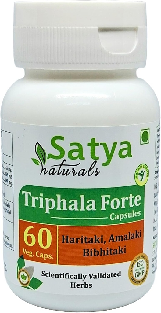 Triphala Forte kapselit 500 mg. 60 Veg. Kapseli Amalaki, Haritaki, Bibhitaki Extract kapselit miehille ja naisille Ayurvedic kasviperäisten täydentää / Remedies 10:1 Forte (1 pullo 60 kapselia)