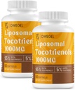 E-vitamiini Tokotrienolit lisäravinteet 1000 mg - korkea teho Liposomaalinen tokotrienoli kapselit,95% Delta & 5% Gamma Tokotrienolit Tuki iho, luu, antioksidantti,120 Softgels