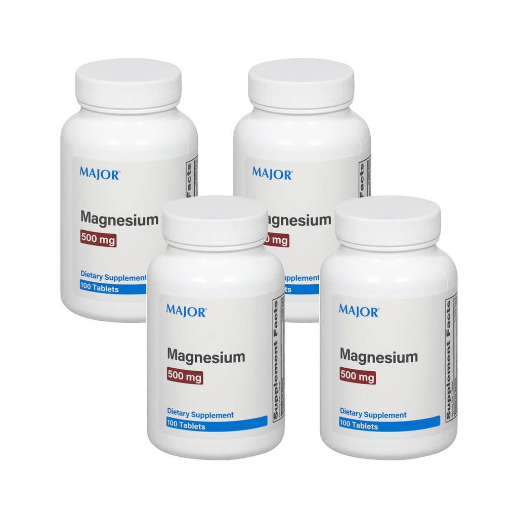 Suuri magnesium 500 mg - Magnesiumoksiditabletit - Ravintolisä - 100