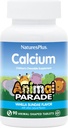 NaturesPlus Animal Parade Calcium, Vanilla Sundae Flavor - 90 Animal-Shaped Purutablettia - Pakkaus 2 - Mainostaa Terveet luut - Vegaani, Gluteeniton - 180 Tarjoilu yhteensä