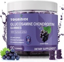Glukosamiini Chondroitin Gummies Sugar Free,Extra Strength 1500 mg Glukosamiini MSM & Turmeeric,Joint Support Lisäravinteet miehille & naisille, Joint Joustavuus & Luuterveys, 90 Count V01