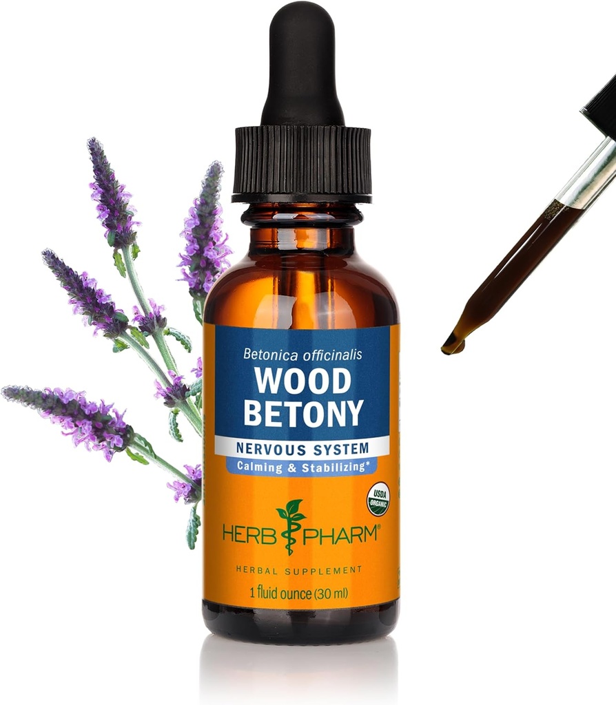 Herb Pharm Certified Organic Wood Betoni Liquid Extract - 1 Ounce (DWOOD01)