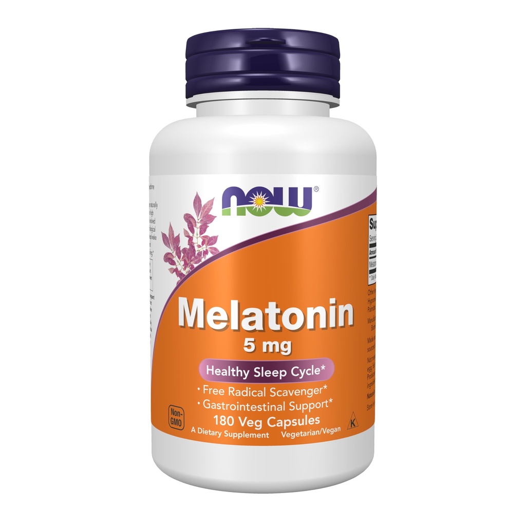 NYT elintarvikkeiden lisäravinteet, melatoniini 5 mg, vapaa radikaali haaskalintu*, terve unisykli*, 180 lukua (Pack of 1)